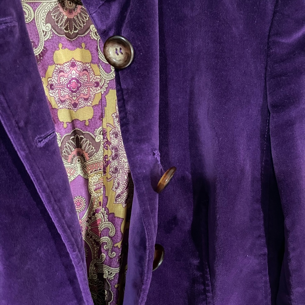 Purple button down blazer - Picture 5 of 11